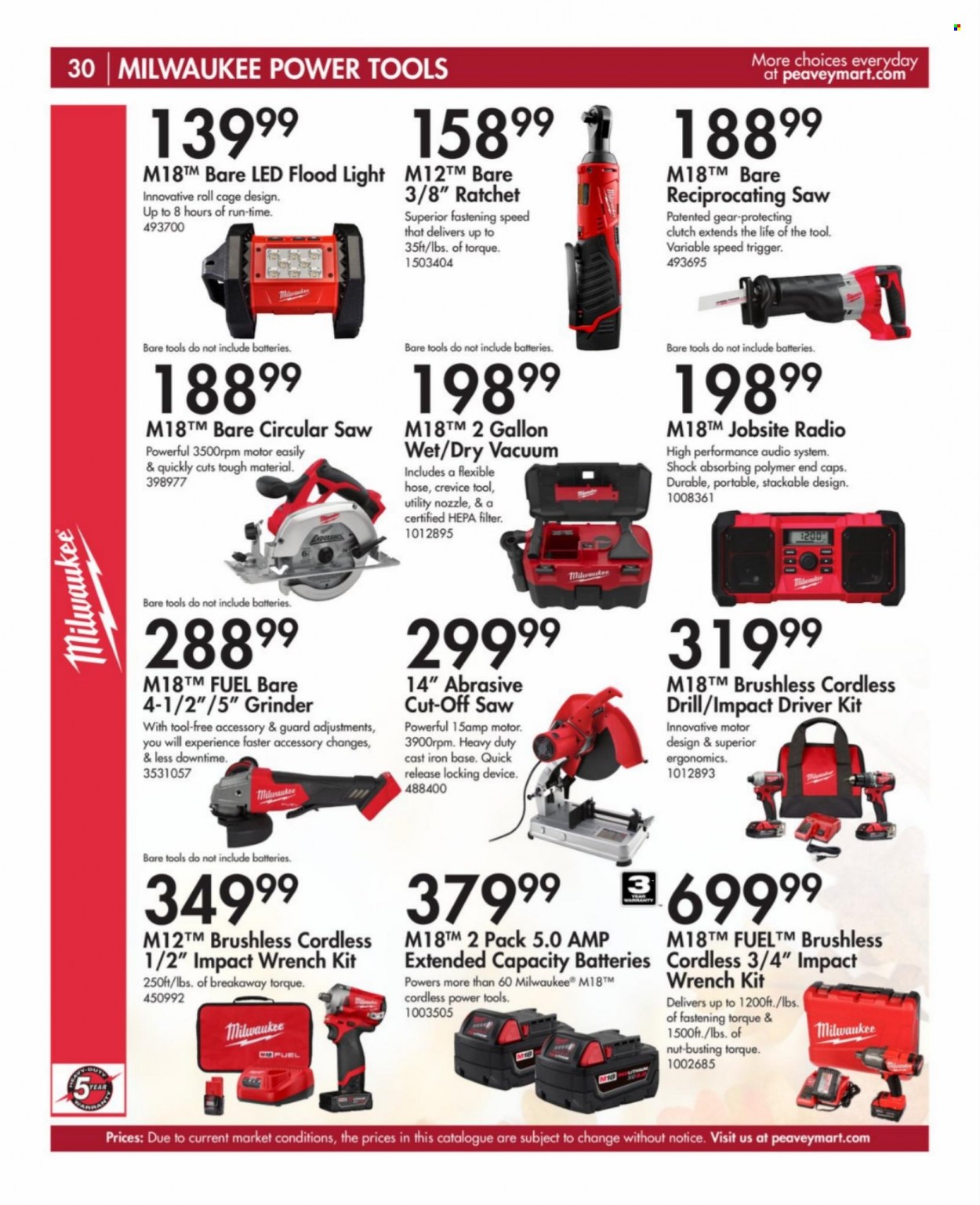 Peavey Mart flyer  - August 14, 2023 - November 30, 2023. Page 30.