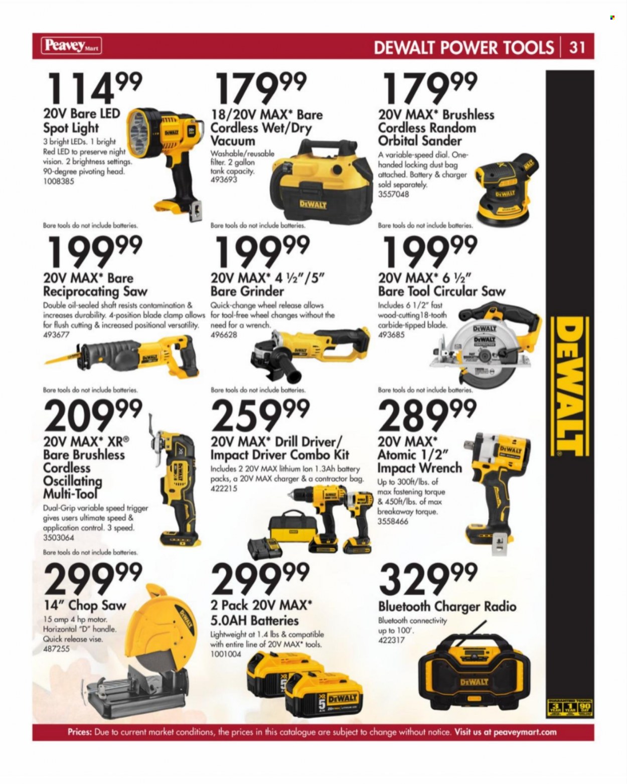 Peavey Mart flyer  - August 14, 2023 - November 30, 2023. Page 31.