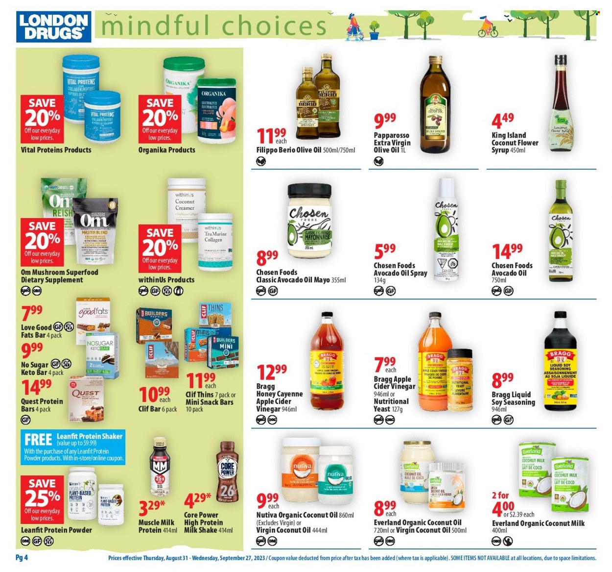 London Drugs flyer  - August 31, 2023 - September 27, 2023. Page 4.