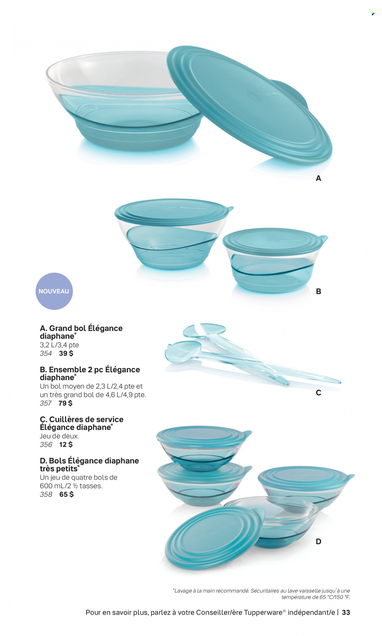 Tupperware flyer . Page 33.