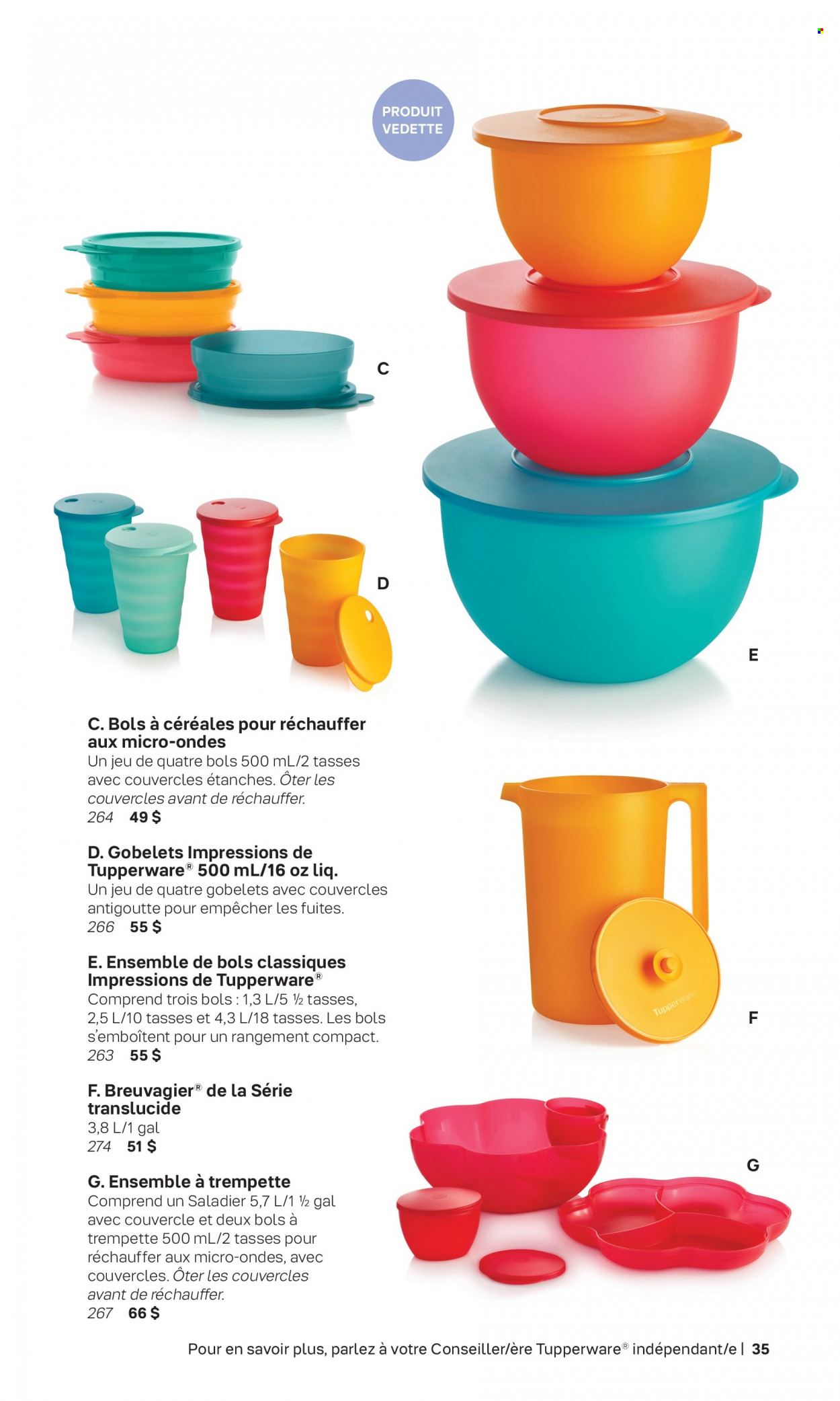 Tupperware flyer . Page 35.