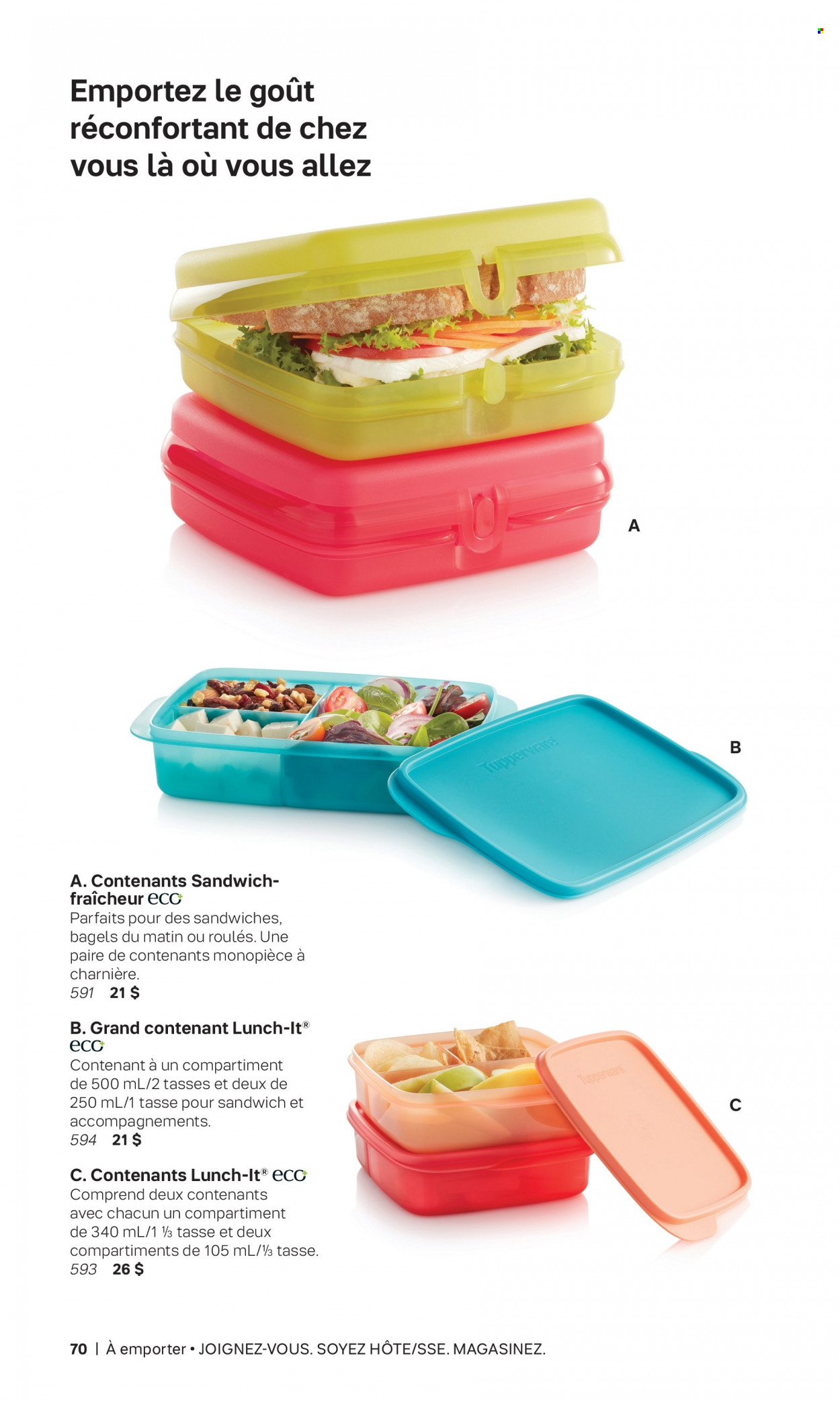 Tupperware flyer . Page 70.