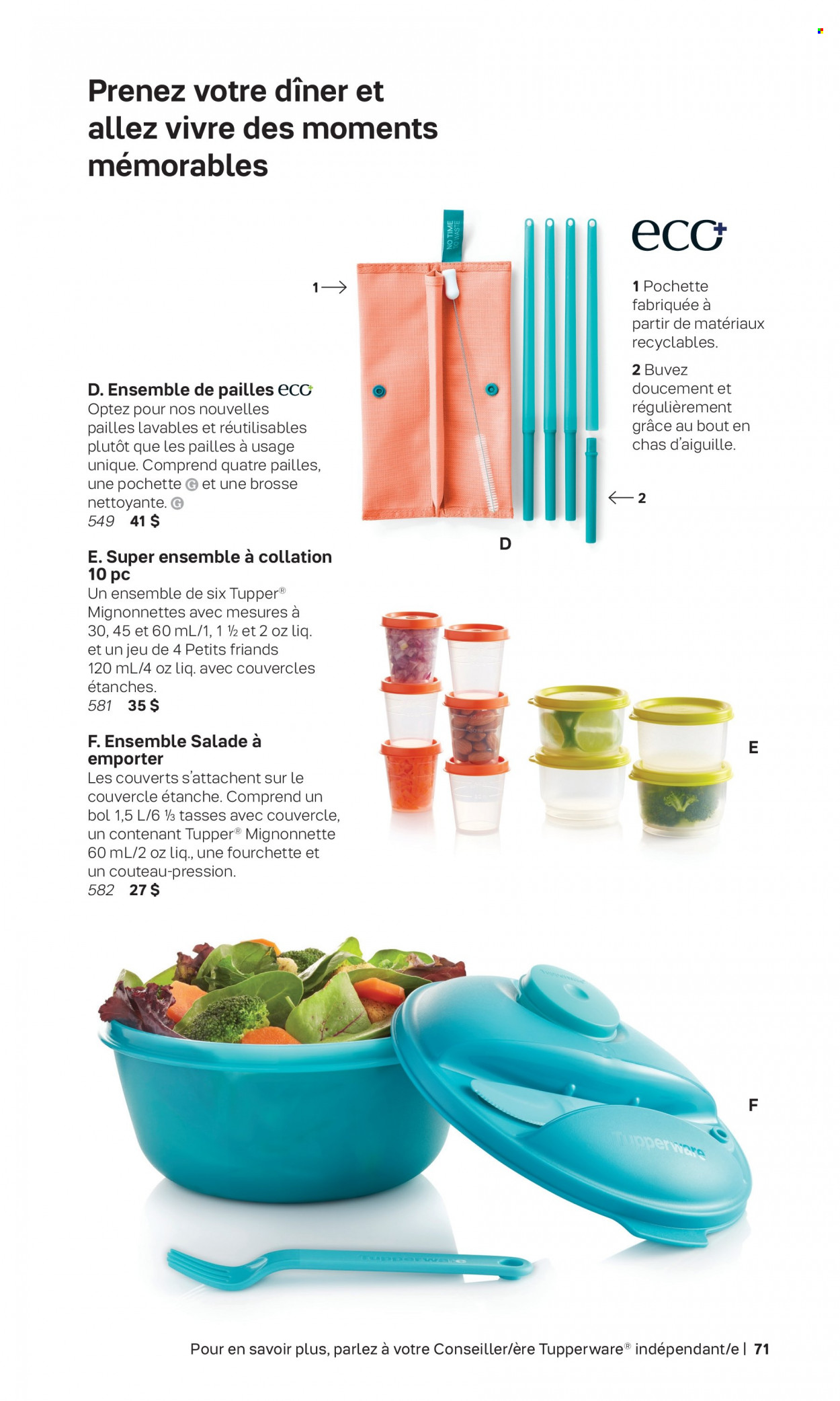 Tupperware flyer . Page 71.