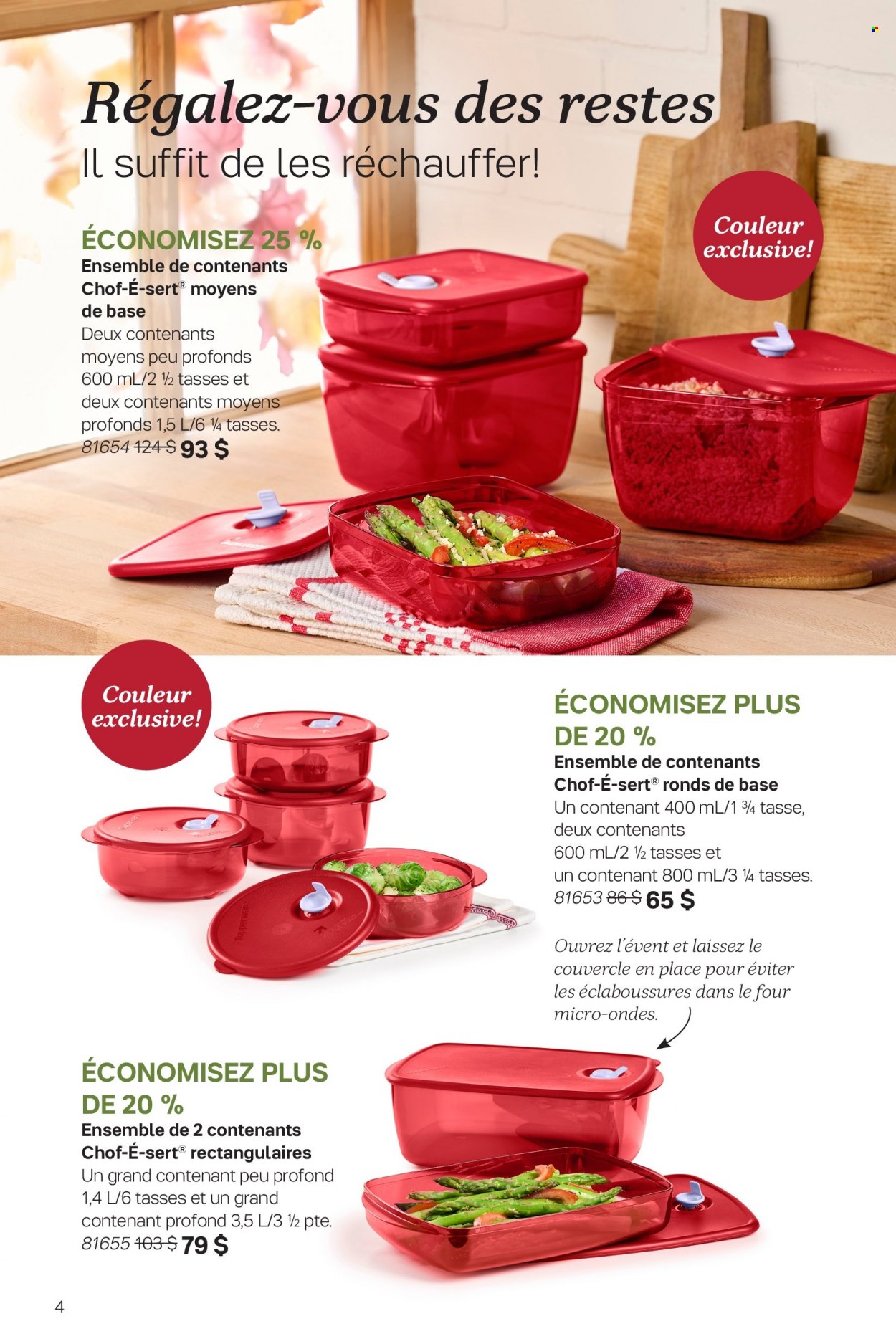 Tupperware flyer  - August 31, 2023 - October 27, 2023. Page 4.