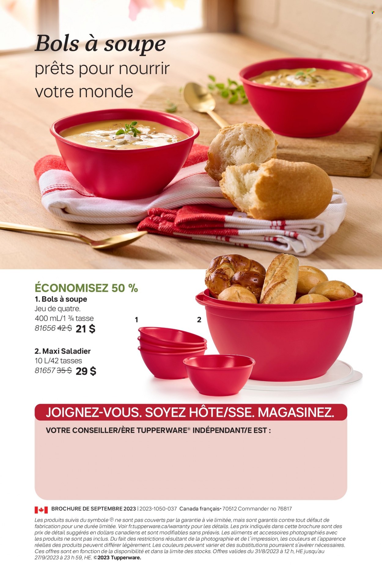 Tupperware flyer  - August 31, 2023 - October 27, 2023. Page 8.