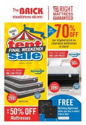 The Brick - Tent Sale Final Weekend