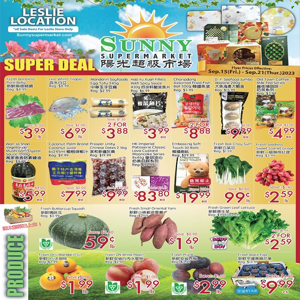 Sunny Foodmart flyer  - September 15, 2023 - September 21, 2023. Page 1.