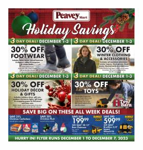 Peavey Mart - Holiday Savings