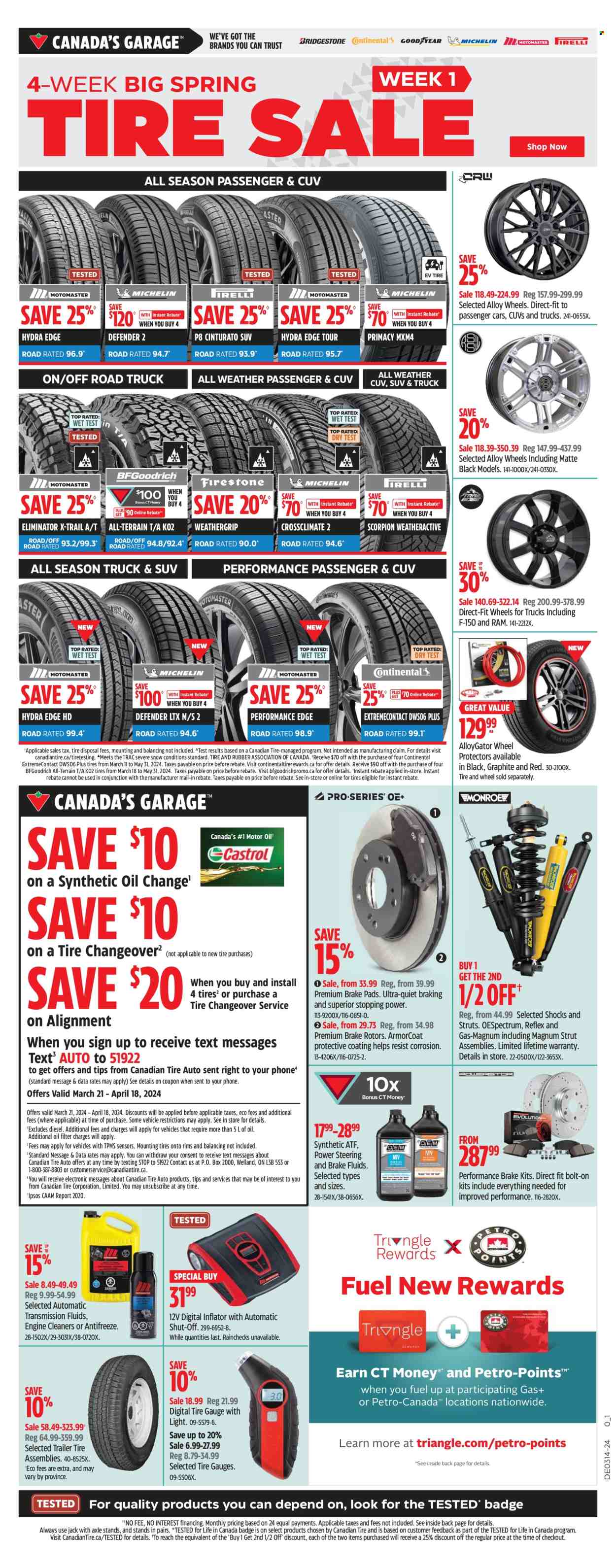 Canadian Tire flyer  - March 29, 2024 - April 04, 2024.