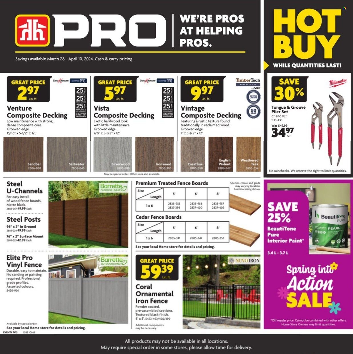 Home Hardware flyer  - March 28, 2024 - April 10, 2024.