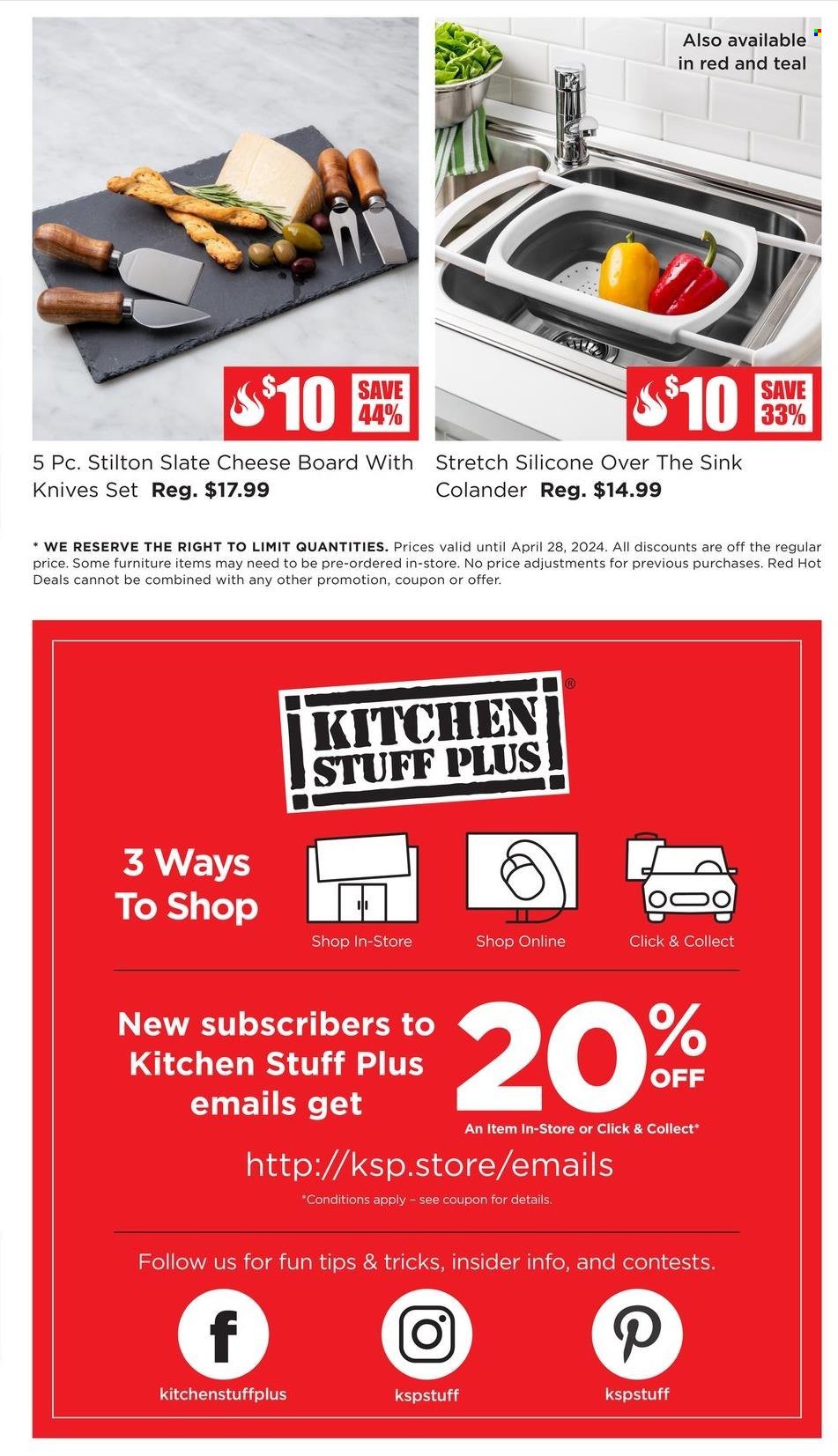 Kitchen Stuff Plus flyer  - April 22, 2024 - April 28, 2024.