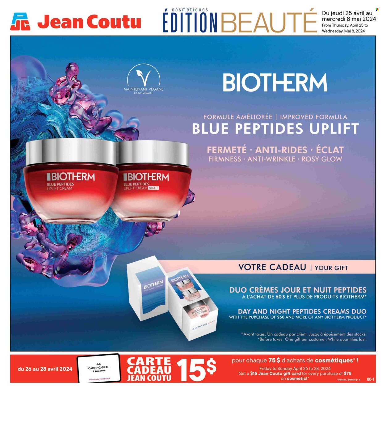 Jean Coutu flyer  - April 25, 2024 - May 08, 2024.