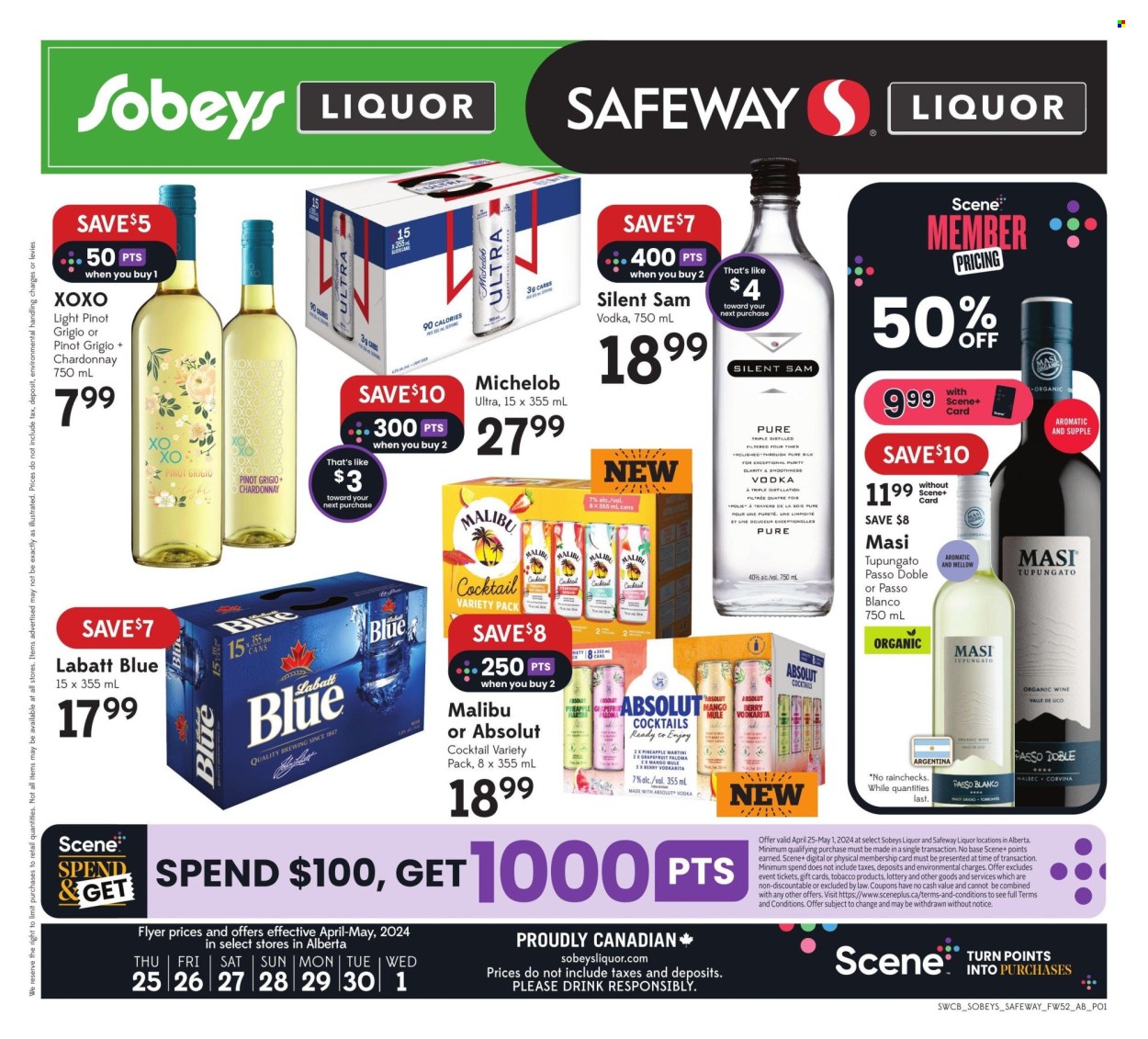 Sobeys Liquor flyer  - April 25, 2024 - May 01, 2024.