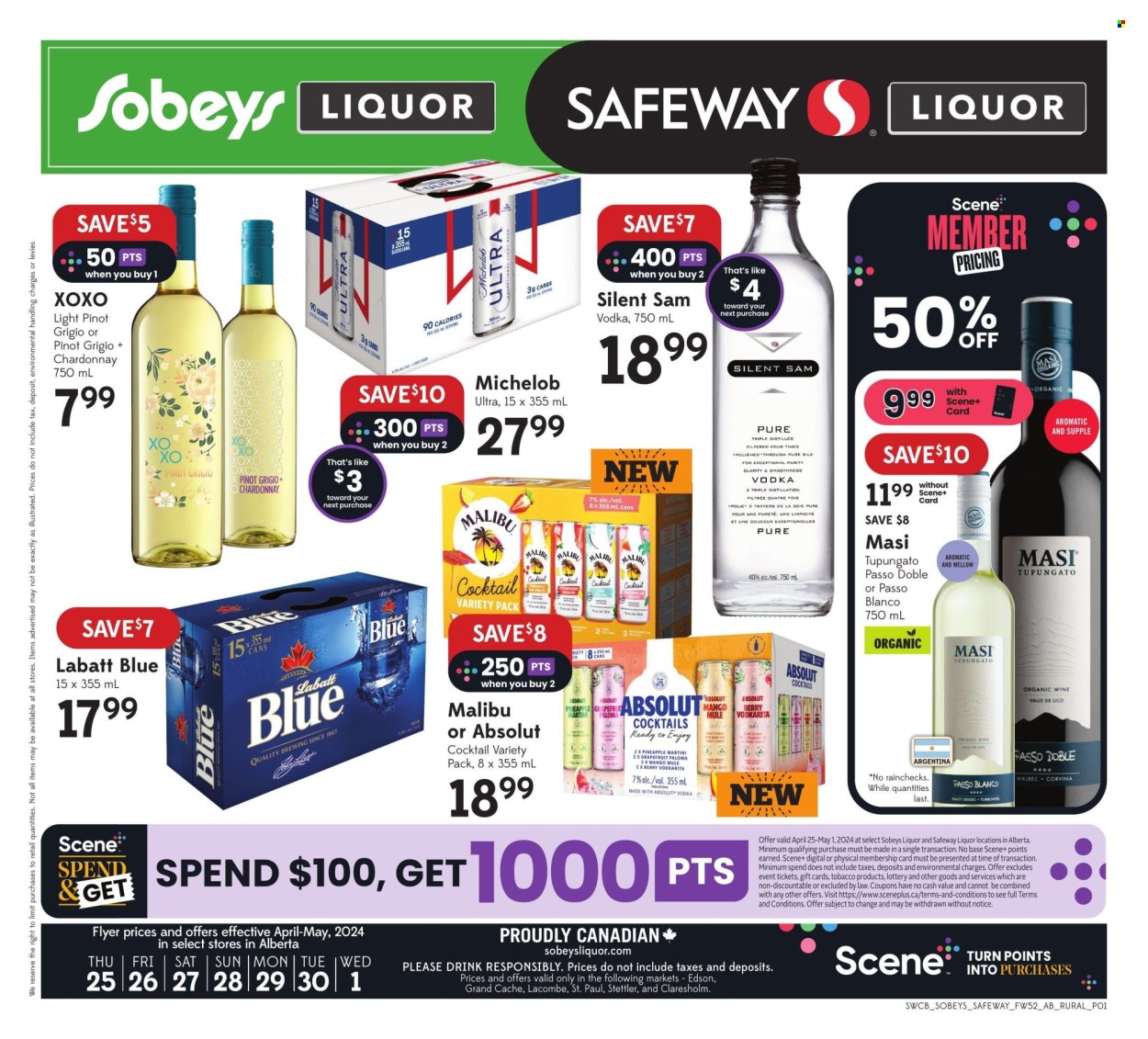 Sobeys Liquor flyer  - April 25, 2024 - May 01, 2024.