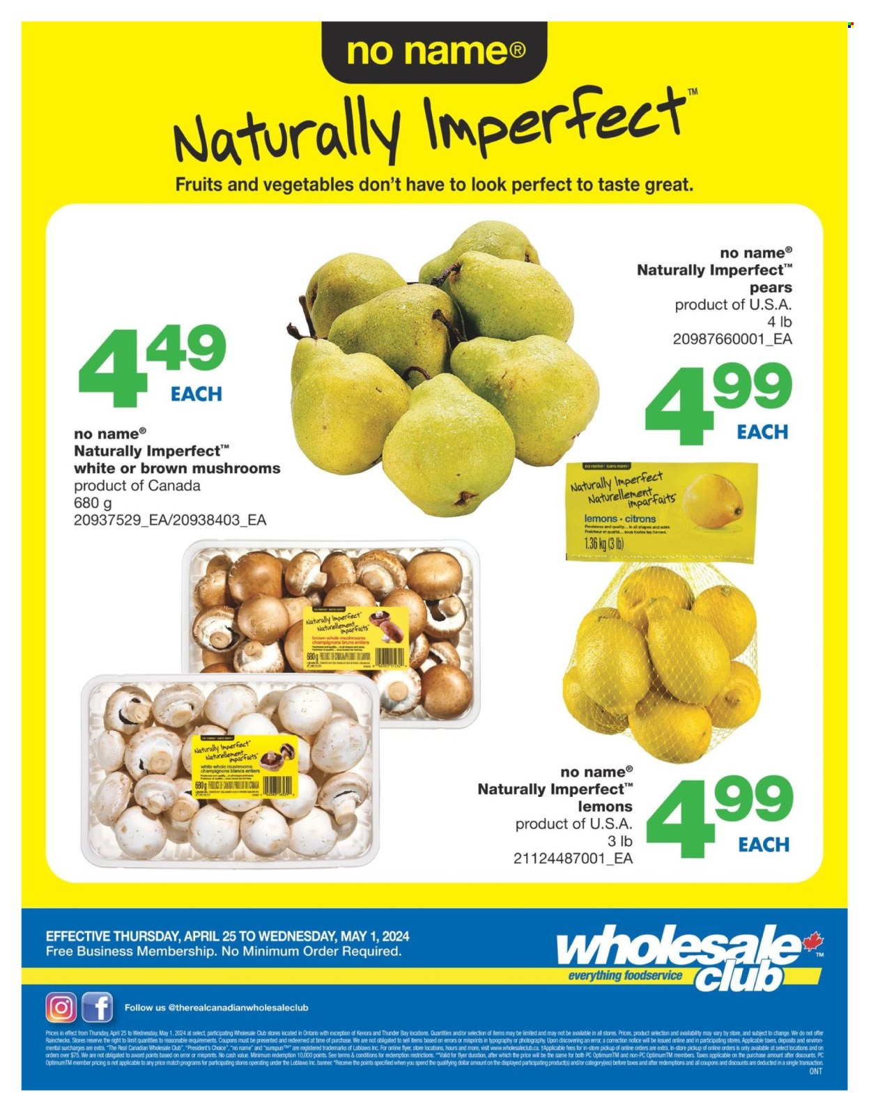 Wholesale Club flyer  - April 25, 2024 - May 01, 2024.