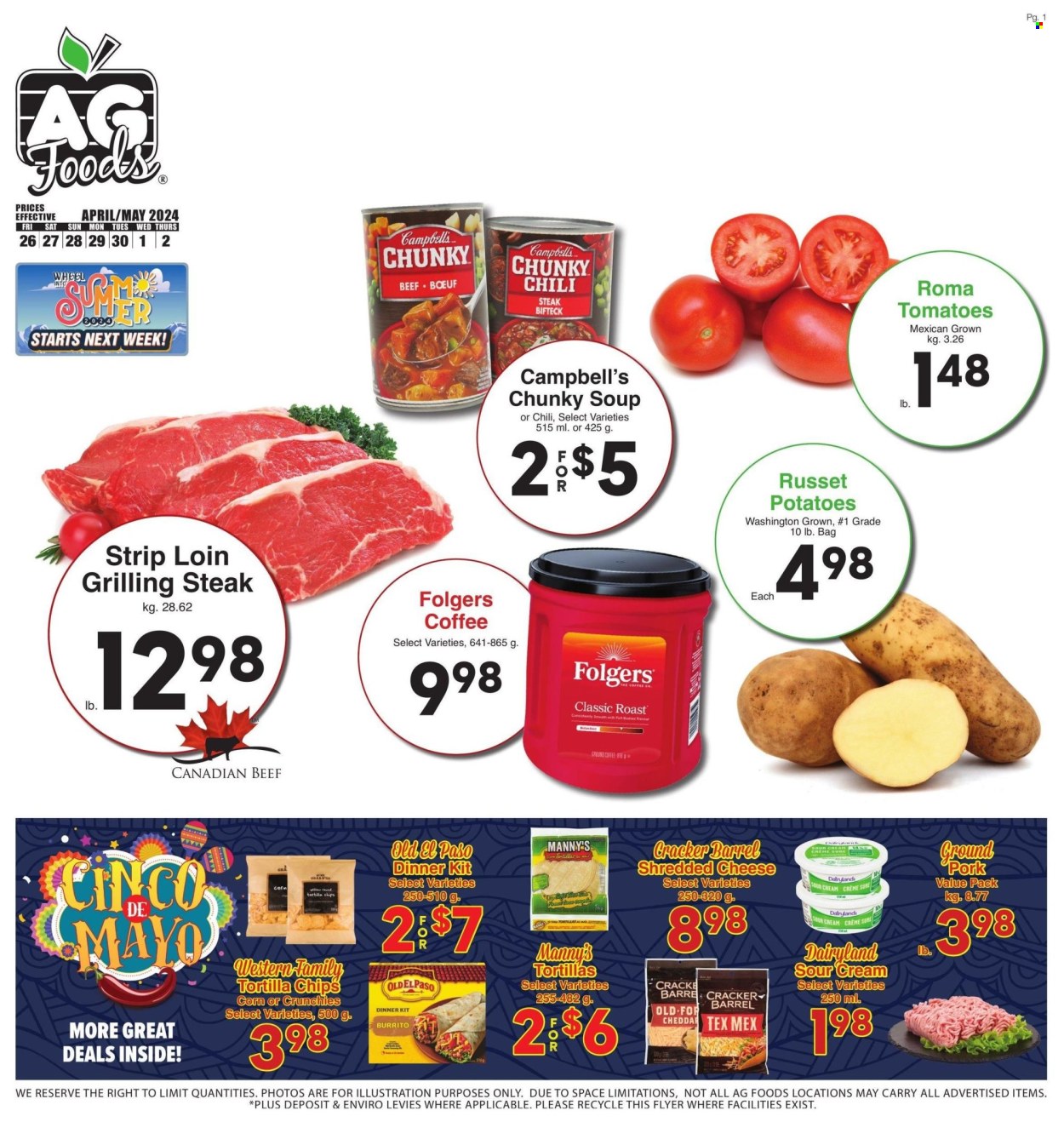 AG Foods flyer  - April 26, 2024 - May 02, 2024.