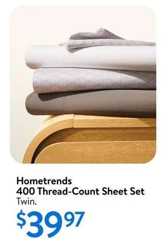 Hometrends 400 Thread-Count Sheet Set