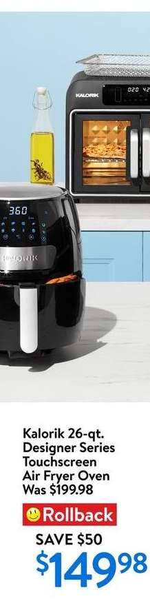 Kalorik 26-qt. Designer Series Touchscreen Air Fryer Oven
