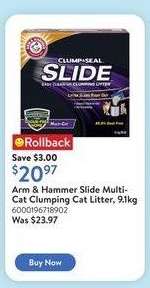 Arm & Hammer Slide Multi-Cat Clumping Cat Litter, 9.1kg