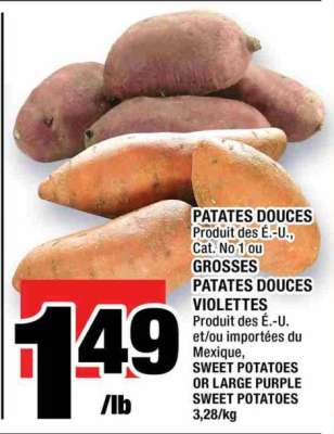 patates douces