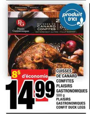 Cuisses de Canard Confites Plaisirs Gastronomiques