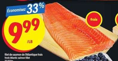 FILET DE SAUMON DE L'ATLANTIQUE FRAIS