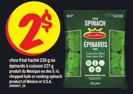 Spinach or Kale