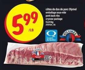 Olymel Pork Back Ribs