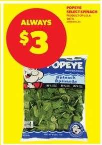 Popeye Select Spinach