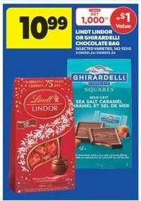 Lindt Lindor or Ghirardelli Chocolate Bag