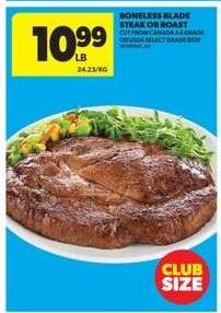 Boneless Blade Steak or Roast