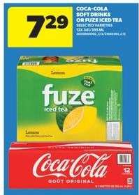 Coca-Cola Soft Drinks or Fuze Iced Tea