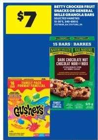 Betty Crocker Fruit Snacks or General Mills Granola Bars