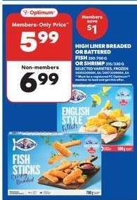 High Liner Breaded or Battered Fish or Shrimp
