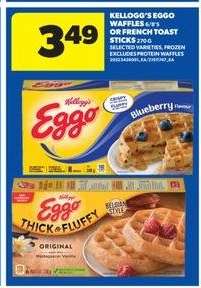 Kellogg's Eggo Waffles or French Toast Sticks