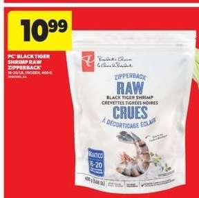 PC Black Tiger Shrimp Raw Zipperback
