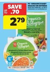 PC Organics Baby Snacks or Entrées