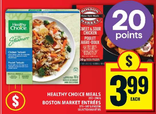 Healthy Choice Meals & Boston Market Entrées