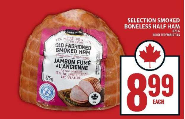 SELECTION SMOKED BONELESS HALF HAM
