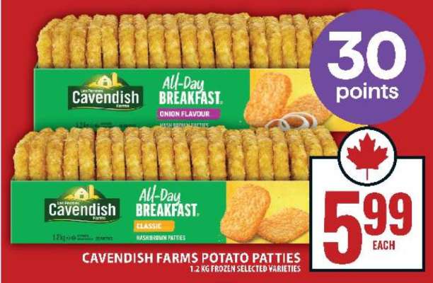 CAVENDISH FARMS POTATO PATTIES