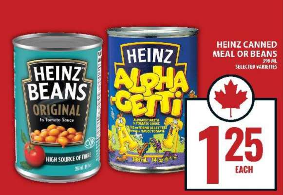 HEINZ CANNED MEAL OR BEANS
