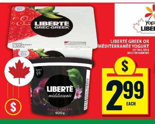 LIBERTÉ Greek or Méditerranée Yogurt