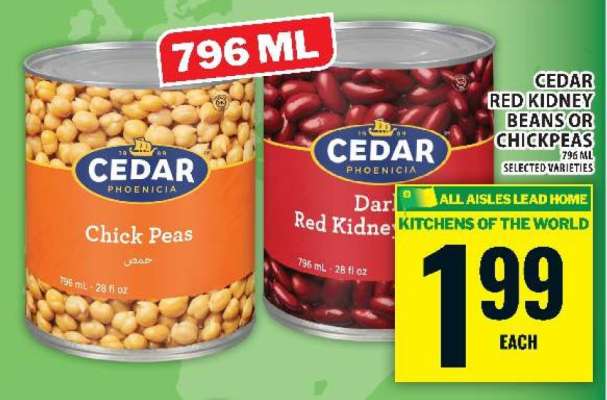 Cedar Red Kidney Beans or Chickpeas