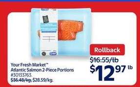 Your Fresh Market Atlantic Salmon 2-Piece Portions