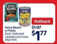 Heinz Beans or Pasta