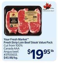 Your Fresh Market™ Fresh Strip Loin Beef Steak Value Pack