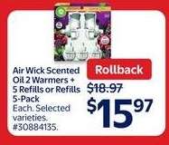Air Wick Scented Oil 2 Warmers + 5 Refills or Refills 5-Pack