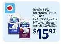 Royale 2-Ply Bathroom Tissue 30-pack