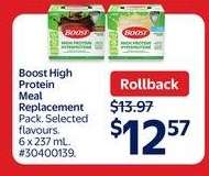 Boost High Protein Meal Replacement Pack