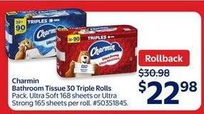 Charmin Bathroom Tissue 30 Triple Rolls